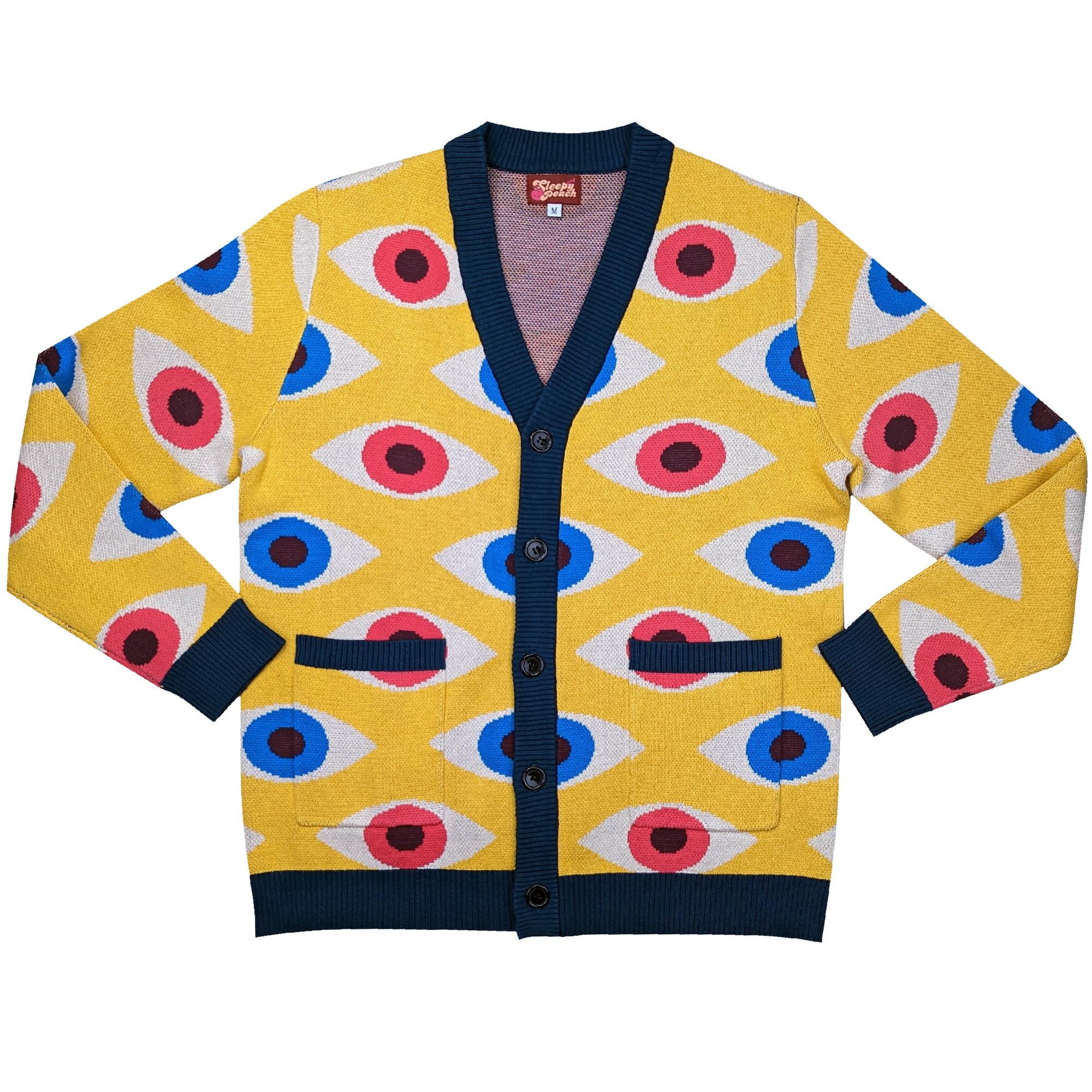 The Bauhaus Eyeball Cardigan – Sleepy Peach