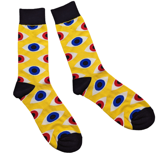 The Bauhaus Eyeball Socks - Sleepy Peach