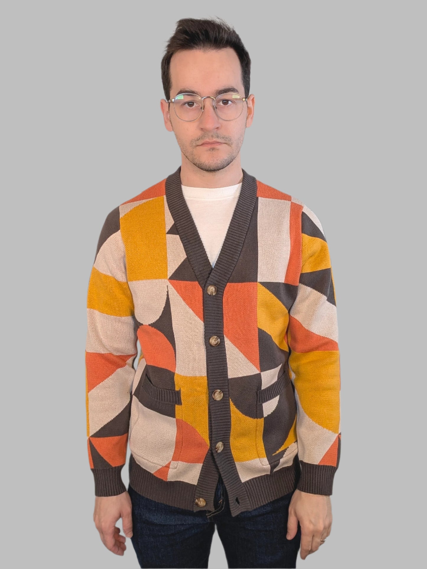 The Bauhaus Cardigan - Sleepy Peach