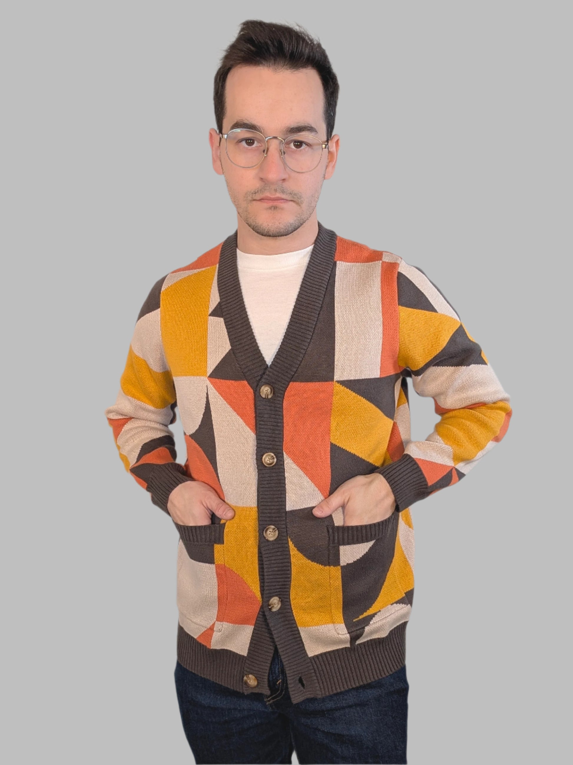 The Bauhaus Cardigan - Sleepy Peach