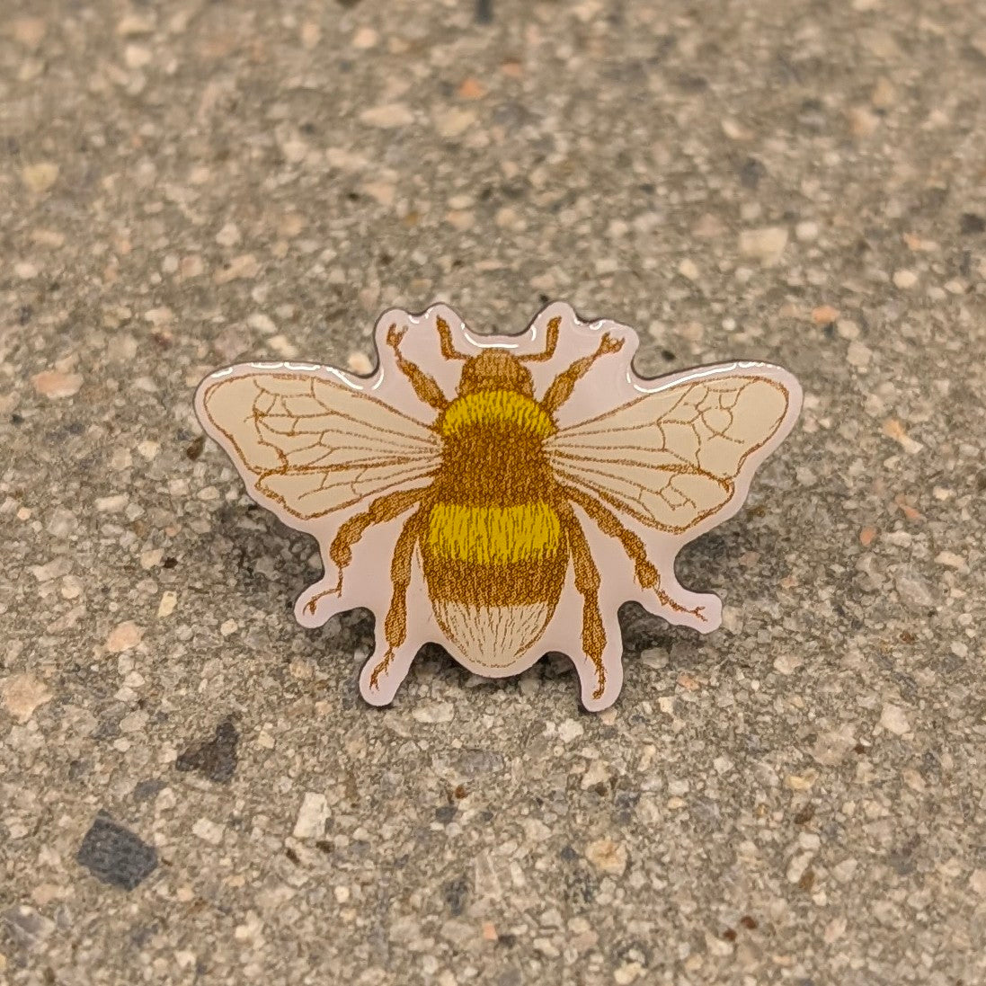 The Bumblebee Enamel Pin - Sleepy Peach