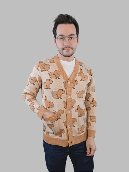 The Capybara Cardigan - Sleepy Peach