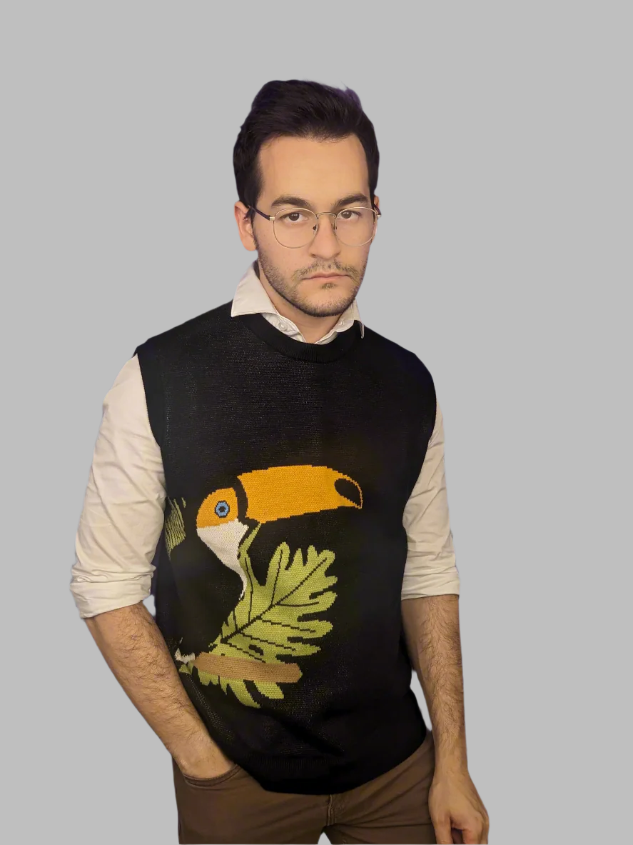 The Toucan Play Vest - Sleepy Peach